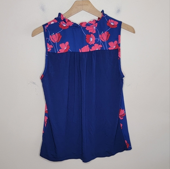 Stitch Fix Market & Spruce | Navy & Red Floral Sleeveless Blouse Size Small - Picture 5 of 5